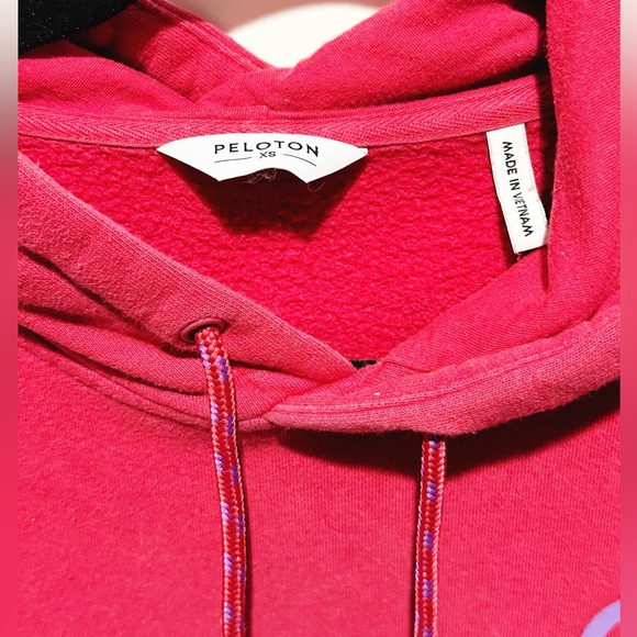 Official Peloton Hoodie - raspberry color w/purple logo - Picture 3 of 5